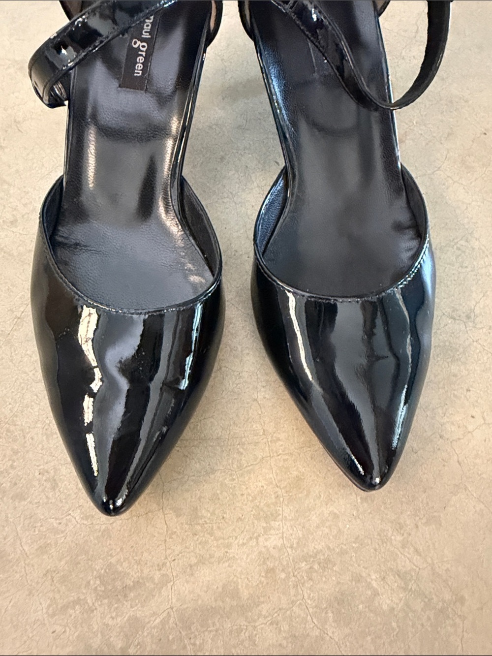Paul Green heels size 5.5 Black Patent Mary Jane Kitten - Picture 8 of 11